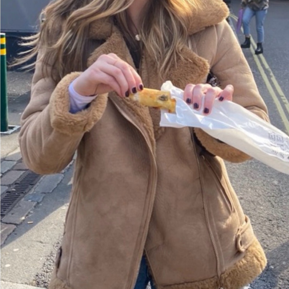 Source Unknown Beige Teddy Jacket - image 2